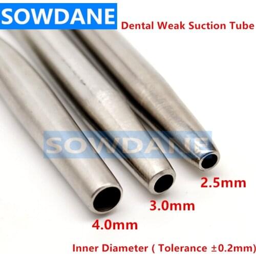 5 pieces Stainless Steel Accessary Part Suction Aspirator Tube Dental Blow Weak Sucker Angled Lab Tubes 2.5mm 3mm 4mm