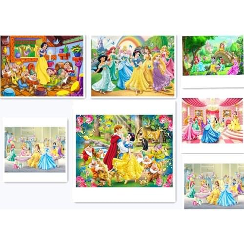 5D DIY Disney Snow White Cinderella Princess Watercolor Diamond Painting Embroidery Full Mosaic Kits Rhinestone For Home Decor