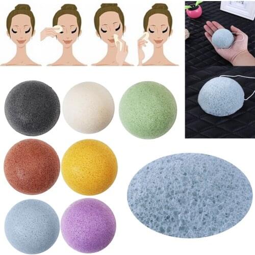 7 Colors Konjac Sponge Cosmetic puff Facial sponge Beauty Essentials Face Skin Care Cleaning Makeup Tools