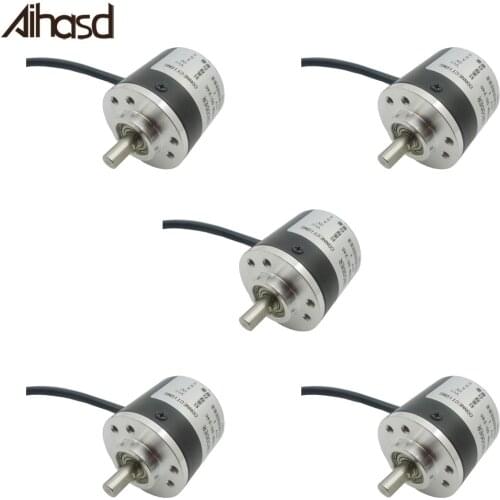 Aihasd 5PCS/LOT AB Two-phase 5-24V 400 Pulses Incremental Optical Rotary Encoder