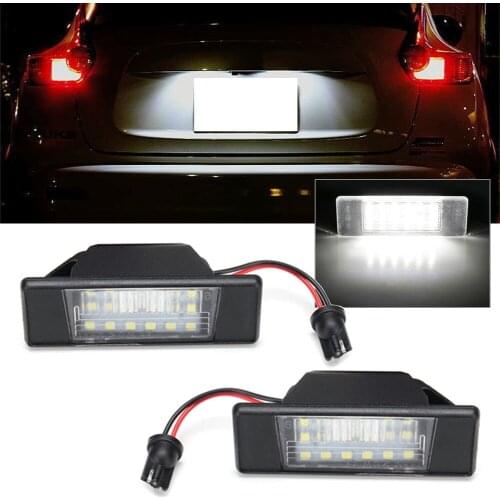 Auto LED License Plate Light Lamp 2x For Nissan Juke Versa X-Trail Qashqai TEANA Armada NV200 Pathfinder For Infiniti Q50 14-19