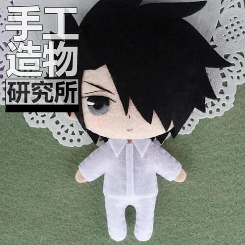 Anime The Promised Neverland Ray Keychain Handmade Materical Package Toys Mini Doll Stuffed DIY Plush Children Birthday Gift