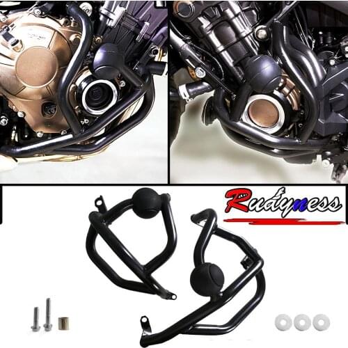 Black Engine Bumper Guard Crash Bars Sliders Protection For HONDA CB650R Cafe CB 650 2019-2021
