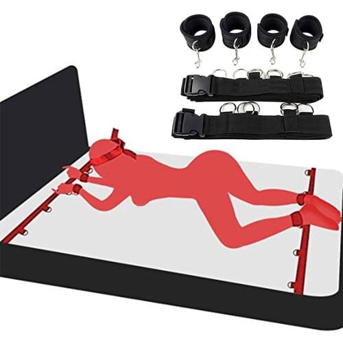 Erotic Handcuffs BDSM Bondage Set Under Bed Ankle Cuff Adult Flirting Sex Toys For Woman Couples Fetish Restraint Slave Sex Shop