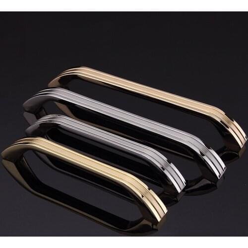 European Simple Kitchen Cabinet Door Handles Zinc Alloy Kitchen Drawer Wardrobe Door Pulls Furniture Hardware Pulls Handle