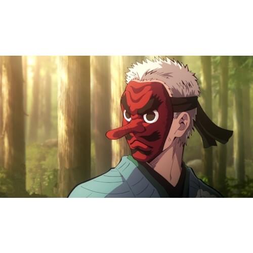 Anime Demon Slayer Kimetsu No Yaiba Urokodaki Sakonji Latex Cosplay Mask Headwear Hannya Tengu Masks Halloween Party mask Props
