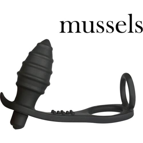 Mussels Anal Vibrator Penis Male Rings Anal Butt Plug 10 speed vibration Prostate Massager Masturbation Anal Sex Toy for Men