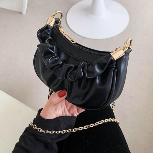 Mini Women Clutches Bag Classic Handbag Designer Leather Dumpling Pack Solid Color Handle Tote Metal Chain Women Shoulder Bags