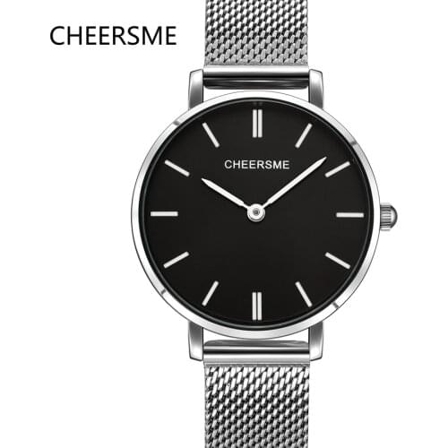 2018 Fashion waterproof women watches high quality milanese stainless steel watch women casual brief ladies watch reloj mujer