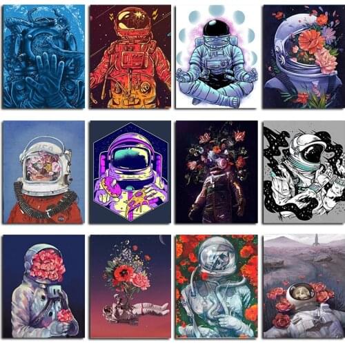 MUXUN DIY Diamond Picture Box Astronaut Picture Cross Stitch SkyDiamond Embroidery Full Set Of Tools Mosaic Decoration Home Gift