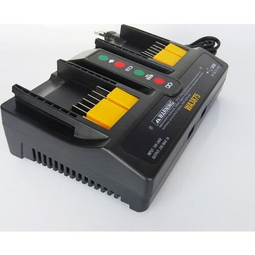 Newest Fast Charger for Worx WA3875 WA3742 Replacement 20V 18V Li-ion battery 3A /2A charger for Worx 3A with two usb port