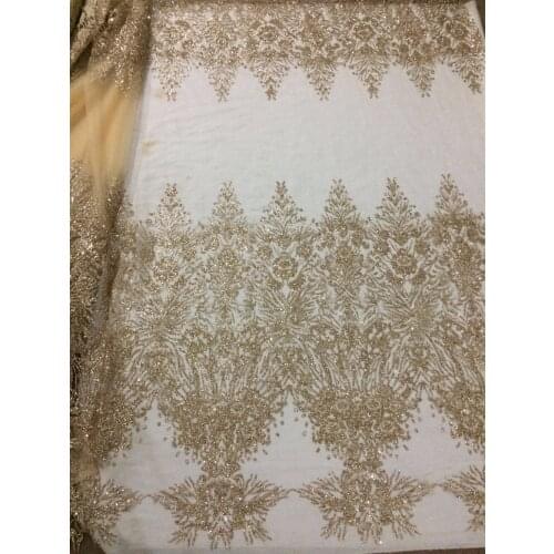 NEW design glitter sequins French lace fabric SYJ-1116130 African tulle glitter lace for bridal dress