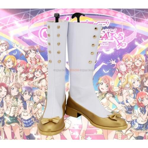 Love Live All Member Shoes Cosplay Love Live School Idol Festival All Stars Cosplay Boots White Shoes Custom Made Any Size