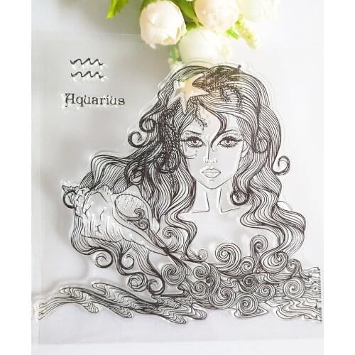 Constellation Female Series Transparent Clear Stamp NEW 2021 for DIY Scrapbooking /Photo Album Decorative Silicone Stamps Sheets