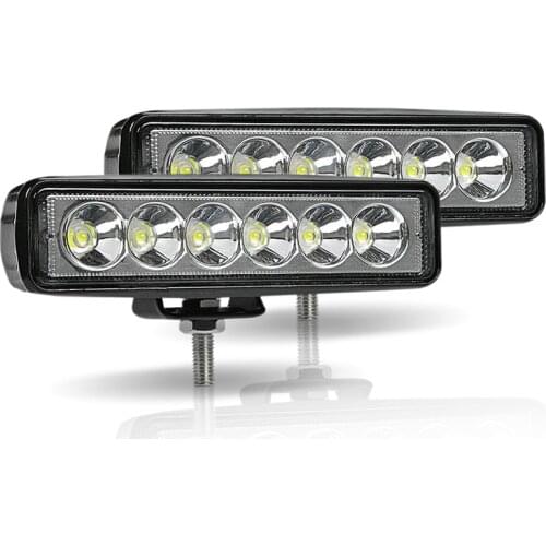 Work Light 18W Led Bar for Car Spotlight Lamp Driving Fog Offroad 4x4 Car Working Light 12V 24V Straight Led Tractor Lights Lamp