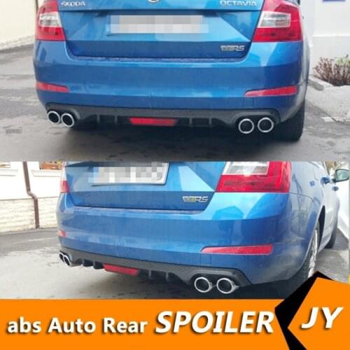 For Octavia ABS Rear Bumper Diffuser Bumpers Protector For 2015-2018 Skoda Octavia Body kit bumper rear lip rear spoiler