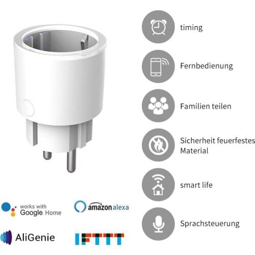 WiFi Remote Control Power Supply Socket Timing Switch Outlet Smart Home Wifi Wireless Socket Outlet Works With Alexa Google