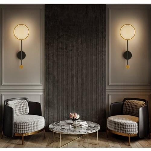 Modern Gold Wall Lamps For Bedside Kitchen Stairway Porch Bedroom Dining Room Restaurant Aisle Hall Indoor Decorative LED Light