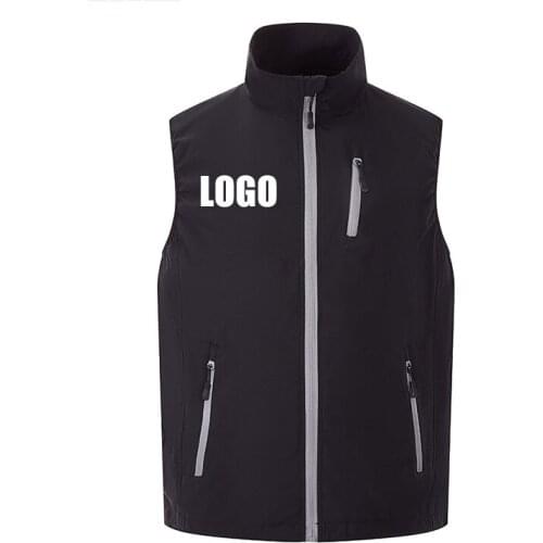 High Quality Custom Fashion Men Casual Sport Waterproof Softshell Vest With Zipper