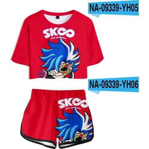 XS-2XL Anime SK8 the Infinity MIYA / Langa Hasegawa Print Tops + Shorts Sets Cosplay Costume C36M201
