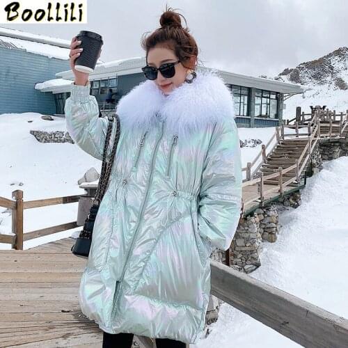 Boollili White Duck Down Jacket Women Clothes 2020 Winter Coat Women Korean Wool Collar Puffer Jacket Women Warm Parka