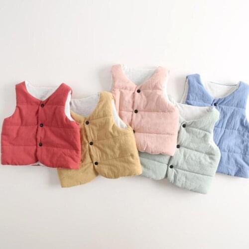 2020 Special Offer Childrens Coats Winter Kids Girls Vests Child Boys Thicken Cotton Warm Waistcoat Children Outerwear Clothing