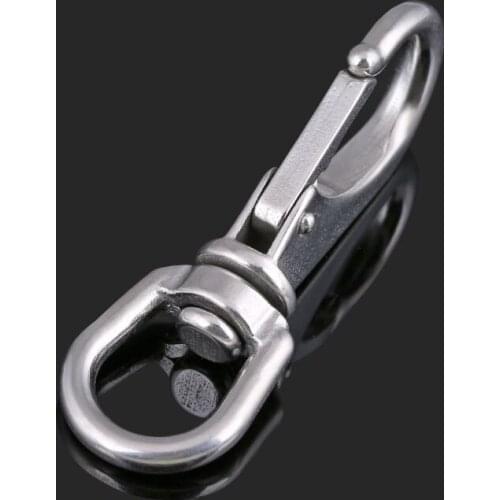 1pcs 304 stainless steel universal hook rotating ring chain buckle universal spring buckle dog chain fitting joint