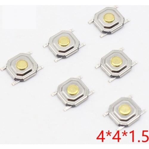 100PC/Lot SMD 4*4*1.5MM 4X4X1.5MM Tactile Tact Push Button Micro Switch Momentary