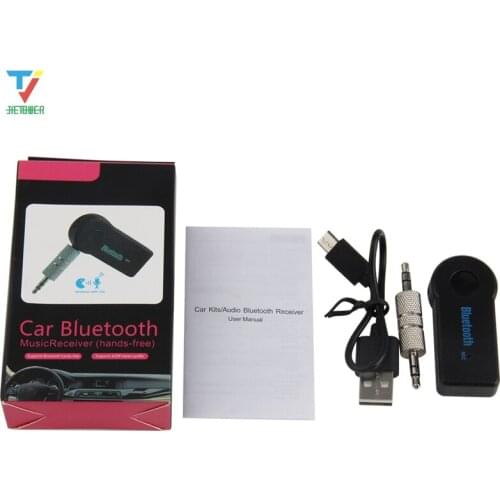 2 In 1 Wireless Bluetooth Music Audio 5.0 Receiver 3.5mm Streaming Auto A2DP Headphone AUX Adapter Connector Mic Handfree 30pcs