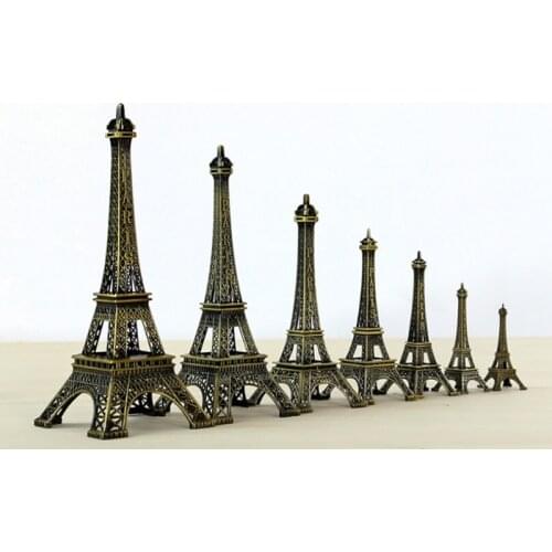 25cm Metal Art Crafts Paris Eiffel Tower Model Figurine Zinc Alloy Statue Travel Souvenirs ations Creative Gifts New