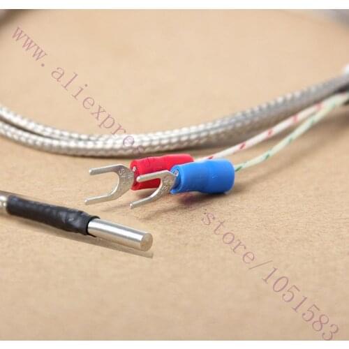3pcs M3*25mm*250mm 3D Printer Ultimaker Thermocouple Sensor Iron M3 Rod K-type Thermocouple Temperature Mes sensor Probe 0~600C