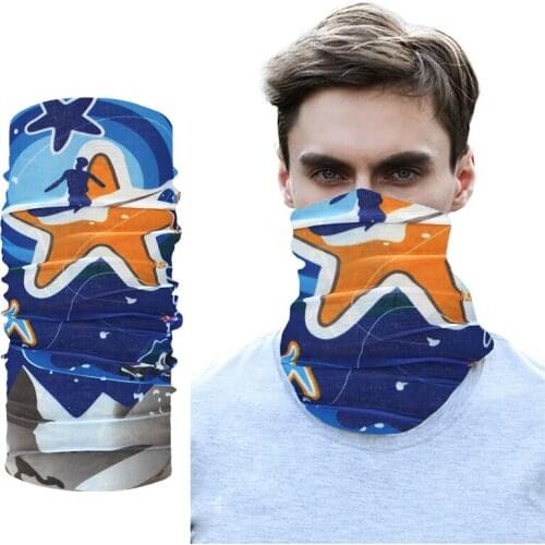 3D Seamless Multifunction Bandanas Science Fiction Starfish Printed Headband Neck Gaiter Tube Scarf Unisex balaclava
