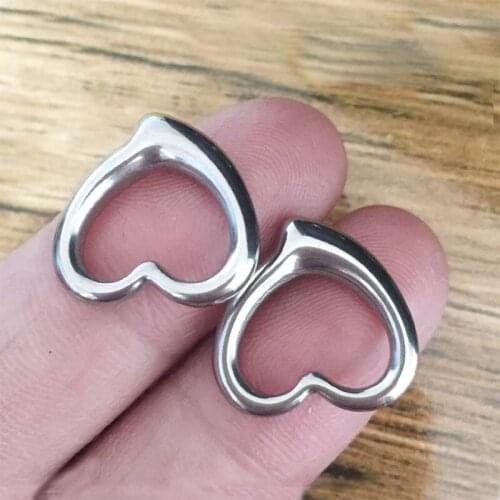 5pcs/lot Fashion love charm Sliver color Chain Necklace Stainless Steel Heart Pendants For jewelry making 17mm*16mm