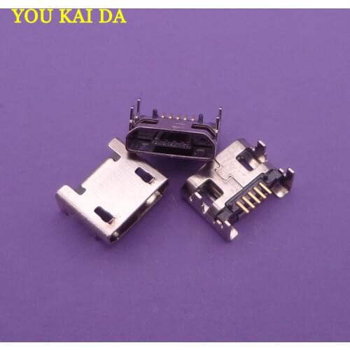 50pcs Micro mini USB socket female connector 5pin seat Jack 5 pin Four legs 5P Inserting plate seat charger charging port