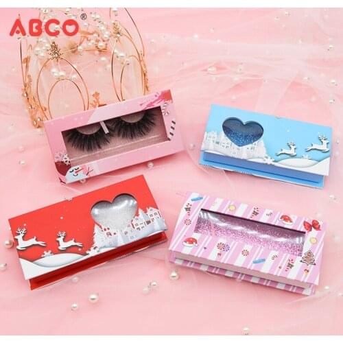 ABCO Eyelash Packaging Box Packaging Rectangle butterfly Case empty Fluffy 25mm Mink Lashes Box Eyelashes Package Custom logo