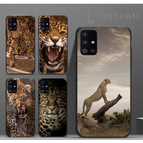 Leopard animal Phone Case For Samsung A32 A51 A52 A71 A50 A12 A21S S10 S20 S21 Plus Fe Ultra
