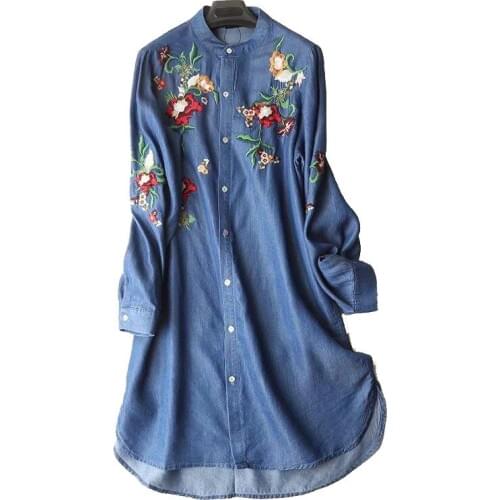 Модные джинсовые платья DANCING WINGS China At AliExpress