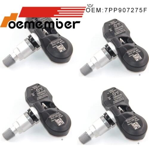 4PCS 7PP907275F Car Tire Pressure Sensor TPMS System Sensor For Au-di A4 A6 A8 Q7 R8 for Volkswagen 433MHZ