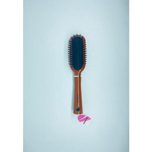 Wooden Rectangle Curved Hair Brush Comb
