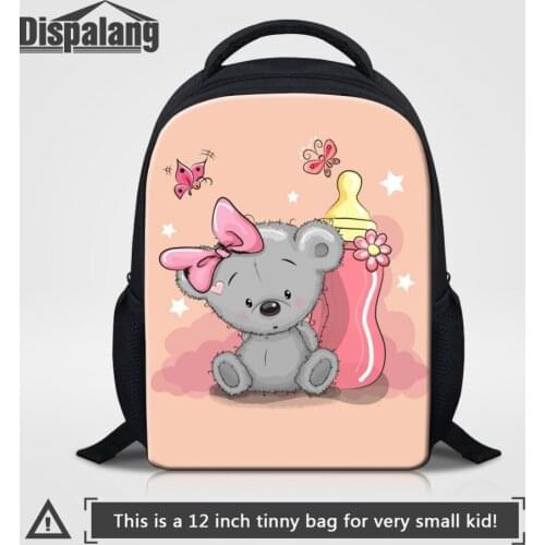 Dispalang 12inch Children Mini Backpack Cartoon Animal School Bag Kindergarten Bear Print Book Bag Kids Bagpack Mochila Infantil