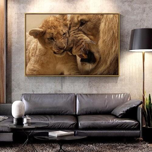 Forbeauty Oil Canvas Painting lion-cub-african For Home Decoration Wall Art