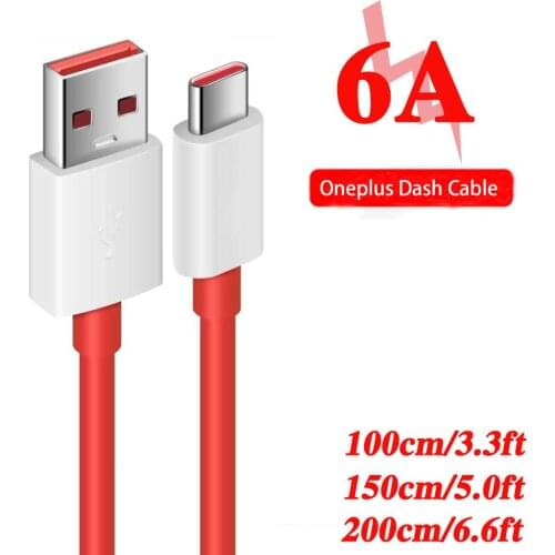 Super DASH Cable USB Type C For Oneplus 7T 7TPRO 7 7pro 8 8PRO Nord N10 Dash Cable Usb 5V 6A Quick Fast Charge Power Data Cable