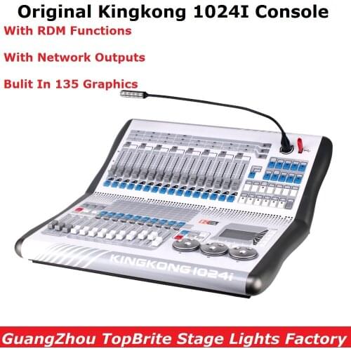 Kingkong KK-1024i Professional DMX Controller 1024 DMX Channels Built In 135 Graphics Stage Lighting DMX512 Console Equipments