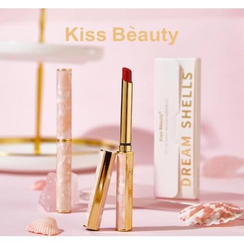 Kiss Beauty 1 PC Matte Velvet Lip Gloss Waterproof Lasting Not Easy To Fadelip Glaze Lipstick Makeup Pro Beauty Cosmetic TSLM1