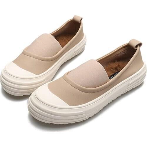 Womens Shoes Fashion Women Flats Genuine Leather Loafers Womens Moccasins Flats Ladies Shoes Female Slip On Ballet Flat Shoes