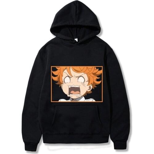 Autumn And Winter Casual Mens Hoodie The Promised Neverland Sweatshirt Emma Print Harajuku Hoodie