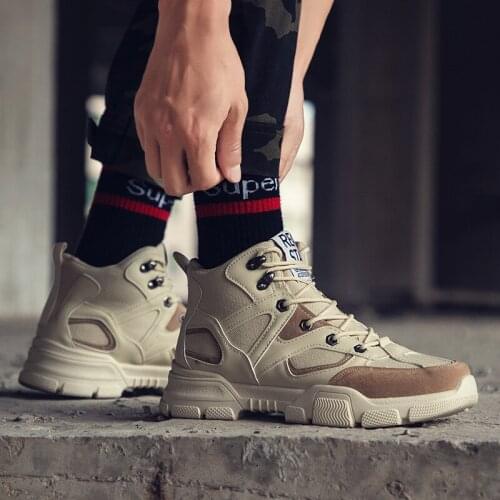 Outdoor Mens Hiking Shoes Waterproof Breathable Tactical Combat Boots Desert Training Sports Shoes Non-slip Hiking Shoes 2020