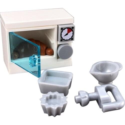 Creator City MOC Sets Baking Tools Toys For Children Croissants DIY Educational Electric Oven Compatible Building Blocks Cities