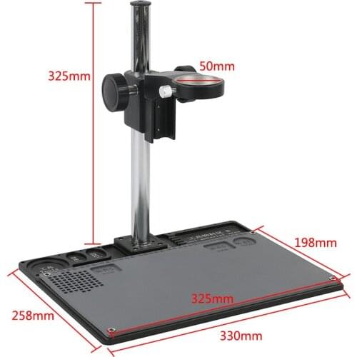 Aluminum Alloy Repair Workbench 50mm Focusing Bracket Industrial Microscope Camera Stand Monocular Lens Holder