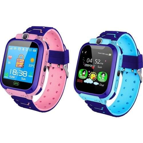 Q12 1.44 inch Waterproof Smart Watch Voice Chat LBS Kid Watch Digital Smartwatch for IOS Android Toys for Children New Year Gift